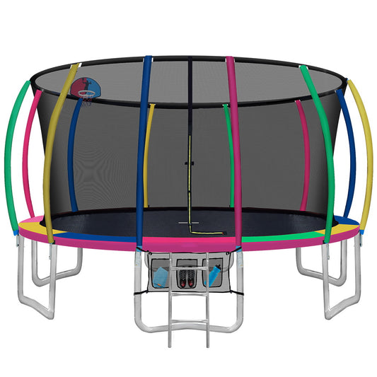 16Ft Trampoline For Kids W/ Ladder Enclosure Safety Net Rebounder Colors