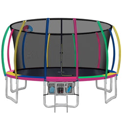 16Ft Trampoline For Kids W/ Ladder Enclosure Safety Net Rebounder Colors