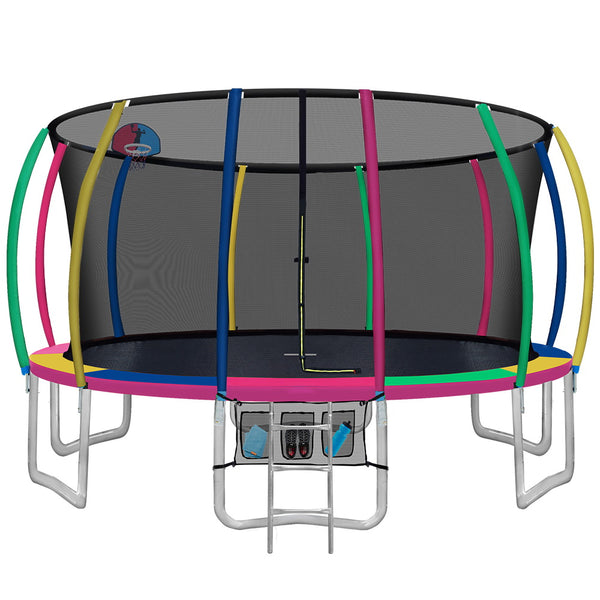  16Ft Trampoline For Kids W/ Ladder Enclosure Safety Net Rebounder Colors