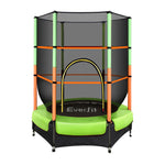 4.5FT Kids Trampoline with Safety Net - Green