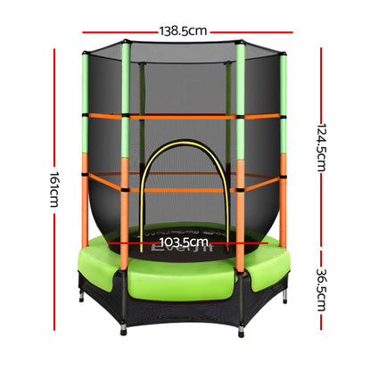 Trampoline for Kids Enclosure Safety Net Rebounder Gift Green