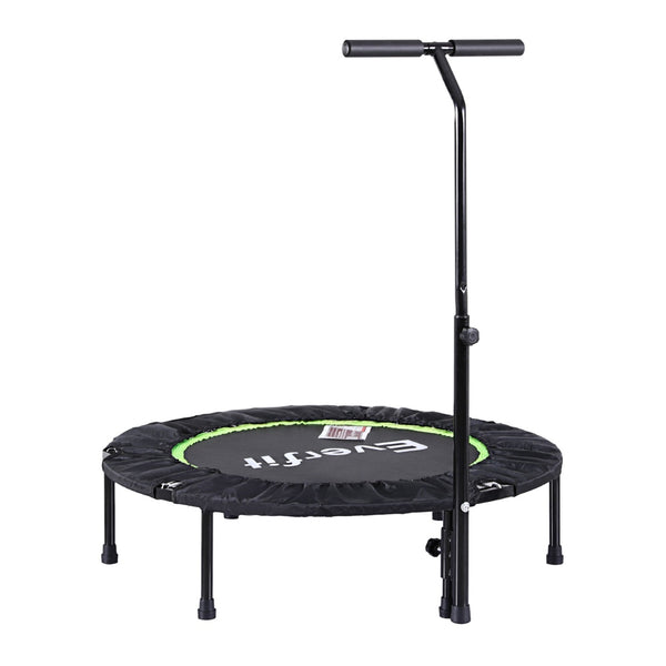  40-Inch Foldable Trampoline with Handrail - Home Gym
