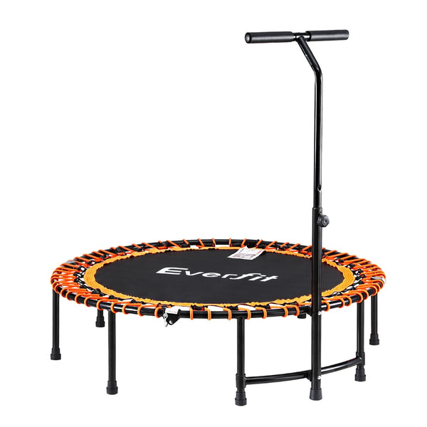  48-Inch Foldable Fitness Trampoline with Handrail