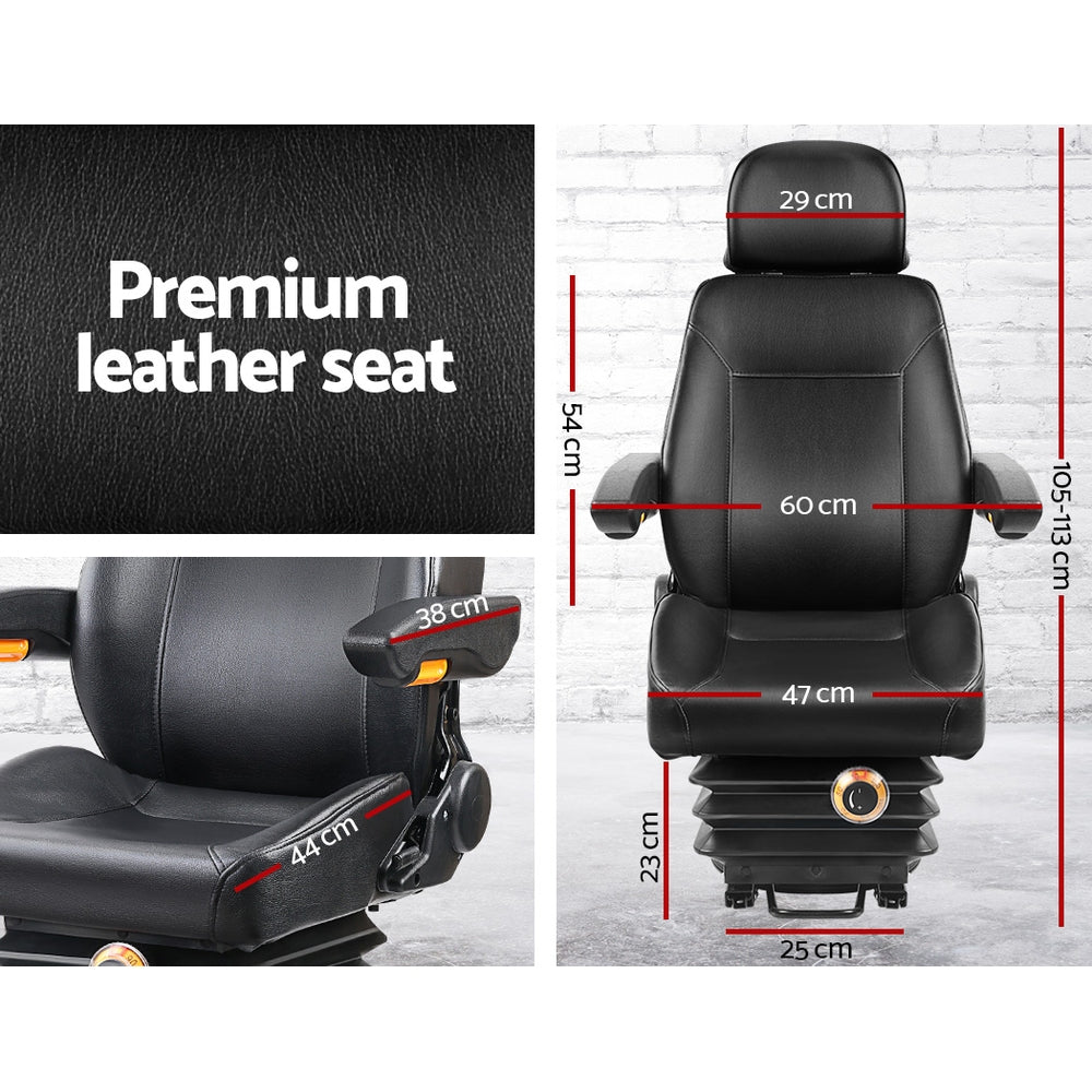 Tractor Seat Forklift Excavator Truck Backrest Chair Pu Leather