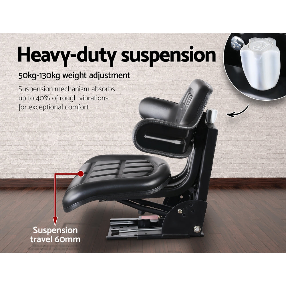 Tractor Seat Forklift Excavator Truck Digger Chair Pu Leather