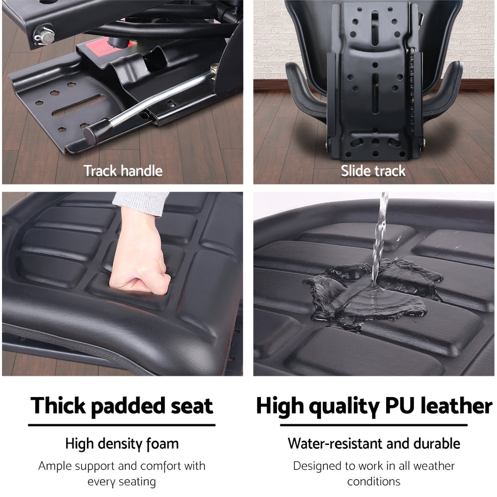 Tractor Seat Forklift Excavator Truck Digger Chair Pu Leather