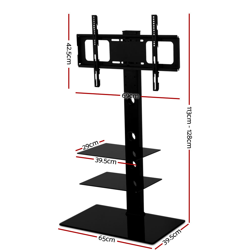 Tv Stand Mount Bracket For 32"-70" Led Lcd 3 Tiers Storage Floor Shelf