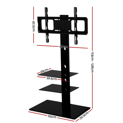 Tv Stand Mount Bracket For 32"-70" Led Lcd 3 Tiers Storage Floor Shelf