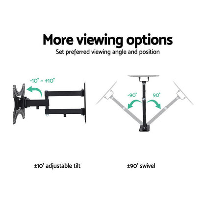 Strong-Arm Full Motion 17"-42" Tv Wall Mount
