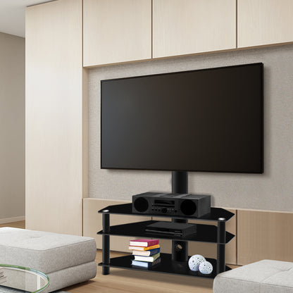 Tv Stand Mount Bracket (32"-60") 3 Tiers Storage Floor Shelf
