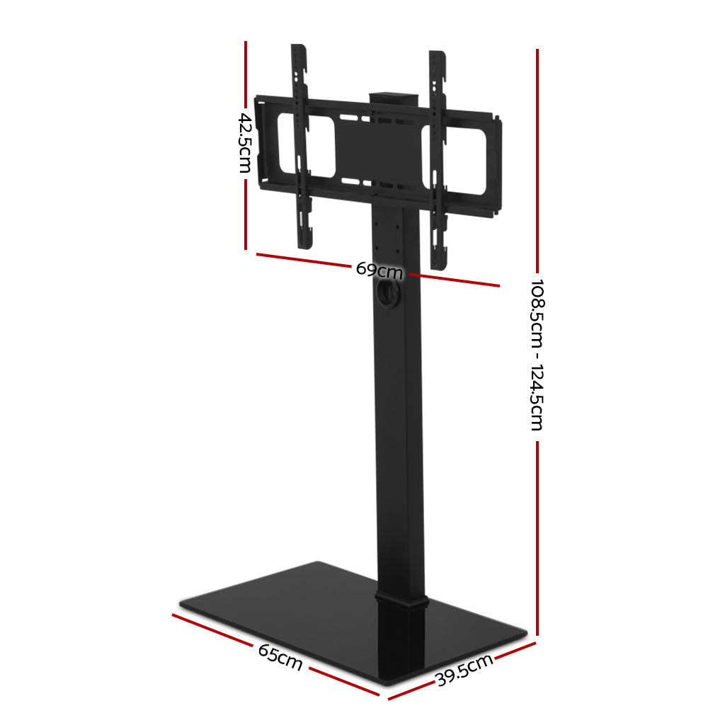 Tv Stand Mount Bracket (32"-70") Glass Storage Floor Shelf