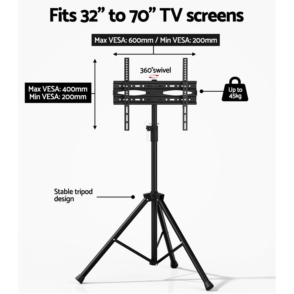 Tv Stand Mount Bracket (32"-70") Tripod Floor Shelf