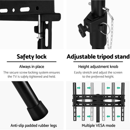 Tv Stand Mount Bracket (32"-70") Tripod Floor Shelf