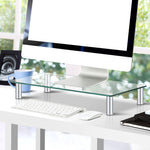 Monitor Stand Riser Glass Display Shelf