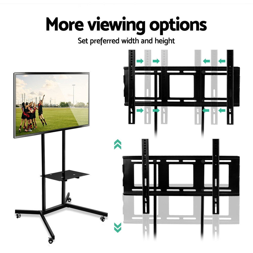 Mobile Tv Stand (32"-65") Mount Bracket Portable Trolley Cart