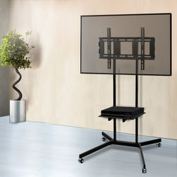 Mobile Tv Stand (32"-65") Mount Bracket Portable Trolley Cart