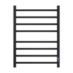 Devanti Heated Towel Rail 8 Square Bars with Timer Electric Heater Warmer Rack