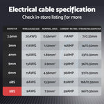 8B&S 30M Twin Core Wire Electrical Cable Extension Car 450V 2 Sheath