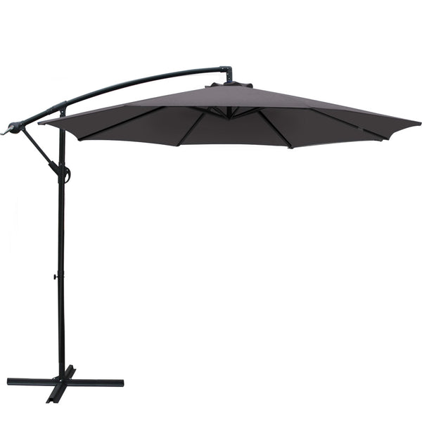  Instahut 3M Outdoor Furniture Garden Umbrella Charcoal