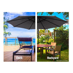 Instahut 3M Outdoor Furniture Garden Umbrella Charcoal