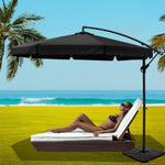 3M Outdoor Umbrella W/Base Cantilever Garden Beach Patio