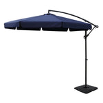 3M Outdoor Umbrella W/Base Cantilever Garden Beach Patio