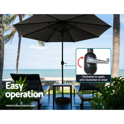 Outdoor Umbrella Umbrellas Beach Garden Tilt Sun Patio Deck Pole 2.7M