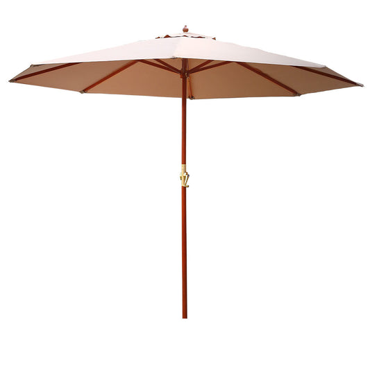 Instahut 3M Outdoor Pole Umbrella Cantilever Stand Garden Umbrellas Patio Black