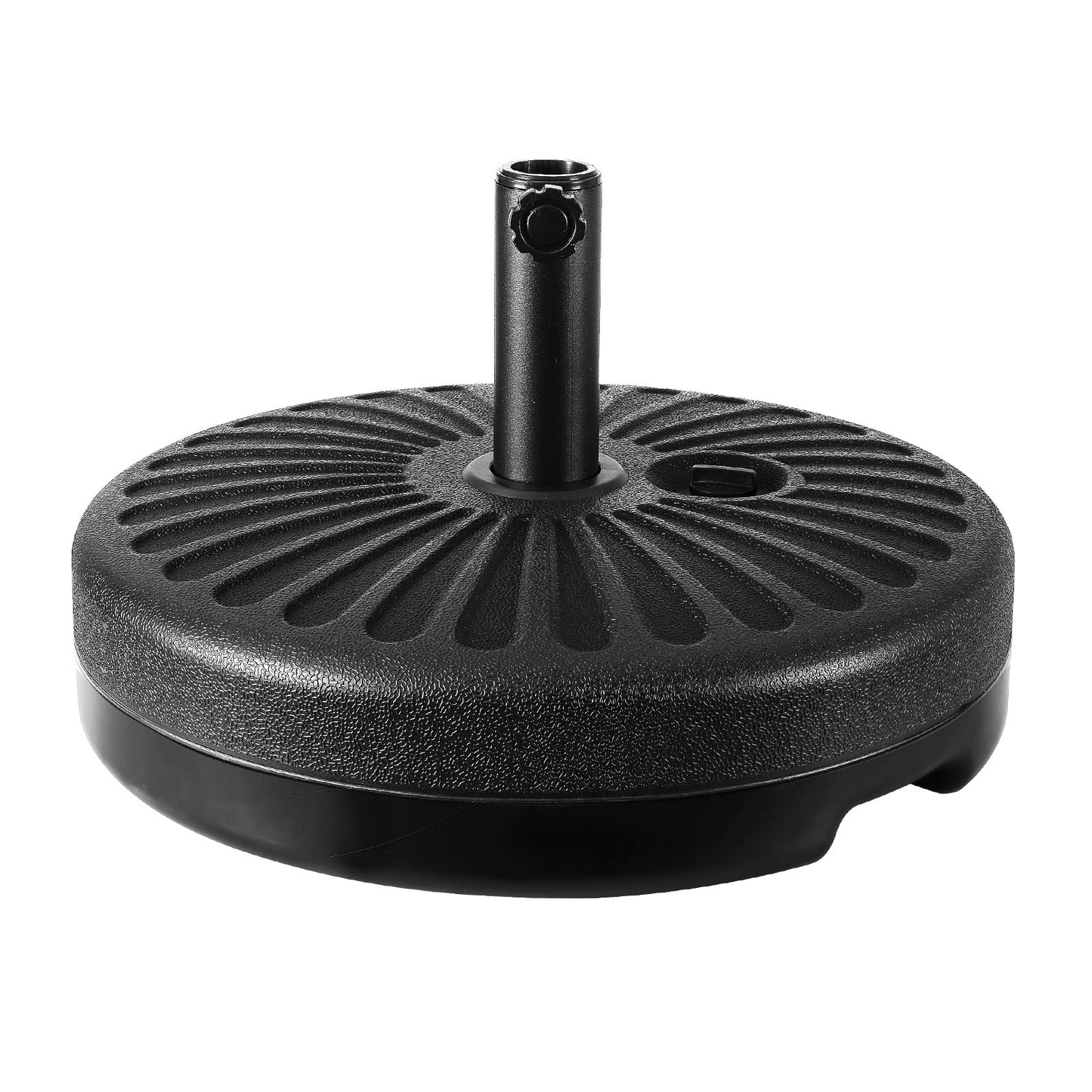 3M Umbrella with Base Outdoor Pole Umbrellas Garden Stand Deck Black