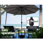 Outdoor Umbrella 3M Umbrellas Garden Beach Tilt Sun Patio Deck Shelter