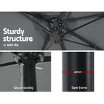 Outdoor Umbrella Twin Umbrellas Beach Stand Garden Base Sun Patio 4.57M