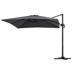Outdoor Umbrella 3m Umbrellas Cantilever Stand Sun Roma 360 Degree Charcoal