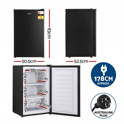 Upright Freezer 81L Black 50.5x52.5x83cm