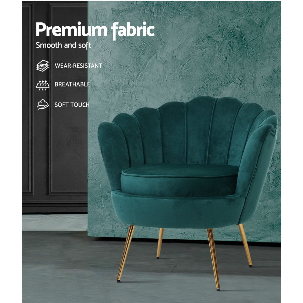 Armchair Velvet Green Callista