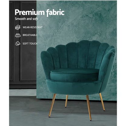 Armchair Velvet Green Callista