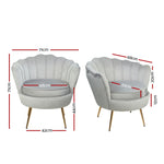 Armchair Velvet Grey Callista