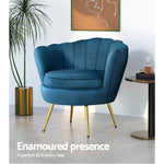 Armchair Velvet Blue Callista