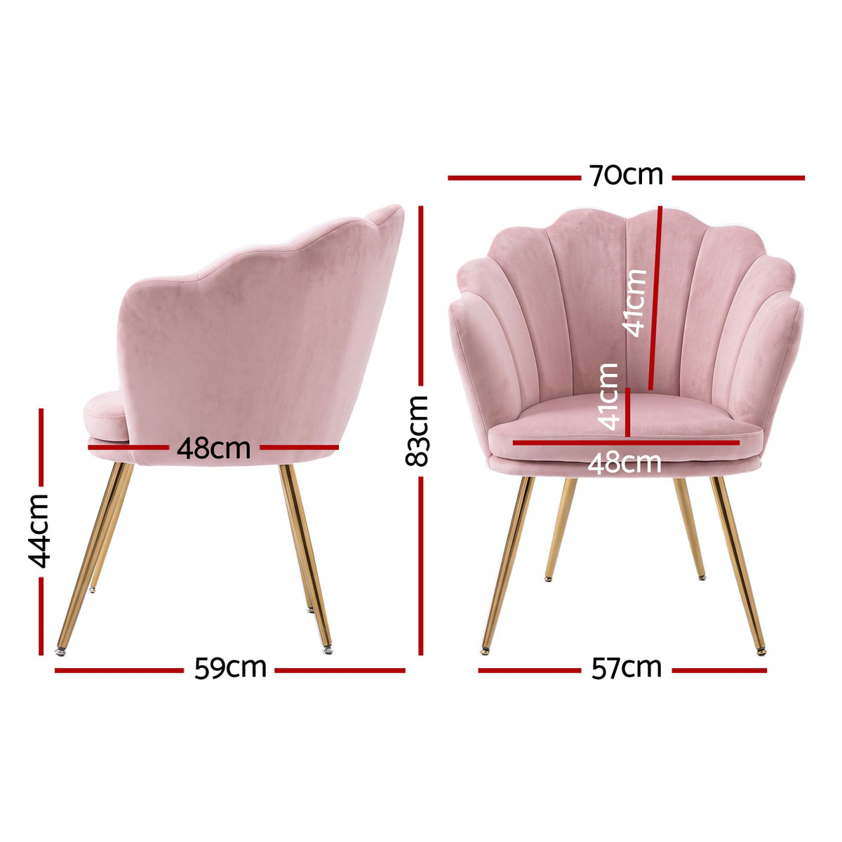 Armchair Velvet Pink Callista