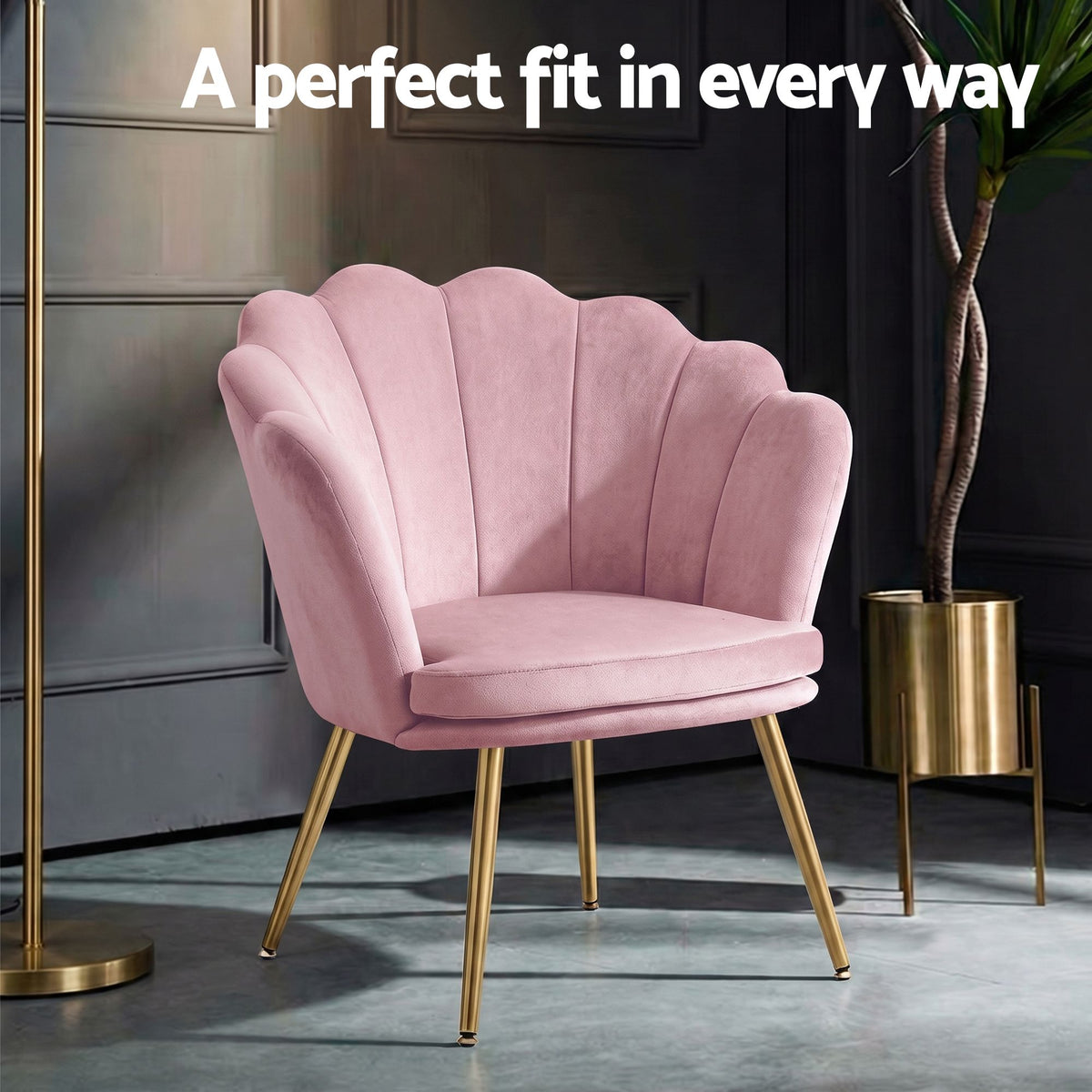 Armchair Velvet Pink Callista