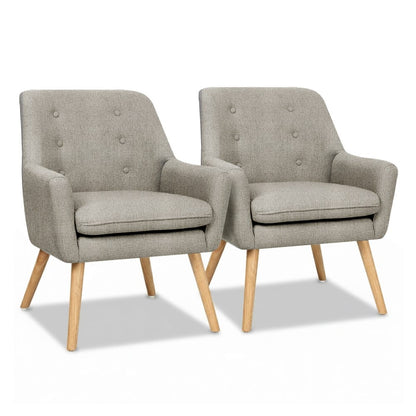 Beige chair 64x68x80cm, side view