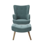 Armchair Lounge Chair Ottoman Accent Armchairs Sofa Fabric Chairs Blue