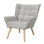Armchair Lounge Chair Accent Chairs Sofa Linen Fabric Cushion Seat