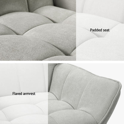 Armchair Lounge Chair Accent Chairs Sofa Linen Fabric Cushion Seat