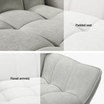 Armchair Lounge Chair Accent Chairs Sofa Linen Fabric Cushion Seat