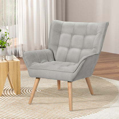Armchair Lounge Chair Accent Chairs Sofa Linen Fabric Cushion Seat