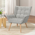 Armchair Lounge Chair Accent Chairs Sofa Linen Fabric Cushion Seat
