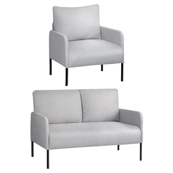  Armchair 4 Seater Sofa Set Pillow Gery Kane