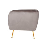 Armchair Lounge Arm Chair Sofa Velvet Beige