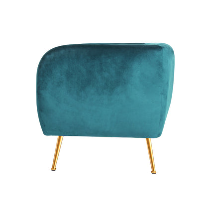Armchair Lounge Sofa Arm Chair Armchairs Couch Velvet Green