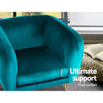 Armchair Lounge Sofa Arm Chair Armchairs Couch Velvet Green